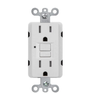 15 Amp Duplex GFCI Receptacles Self-Test with LED Light