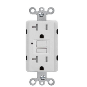 20 Amp Self-Test Duplex GFCI Receptacle with LED Light