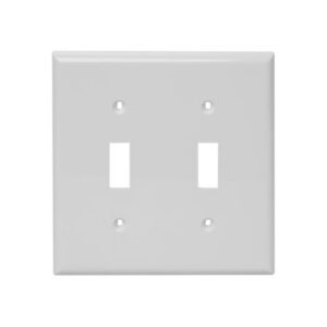 2 Gang STD Toggle Switch Wall Plate-Urea