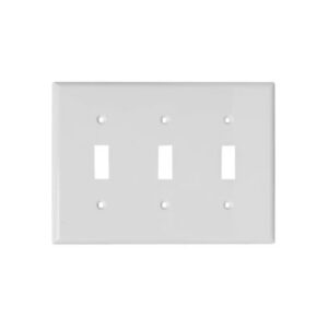 3 Gang Plastic Toggle Switch Wall Plate