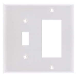 2-Gang Toggle Switch & Decorative Receptacle Combination Wall Plate