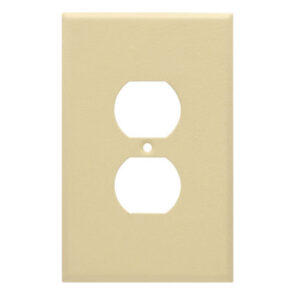 1 Gang Jumbo Wrinkle Metal Duplex Receptacle Wall Plate