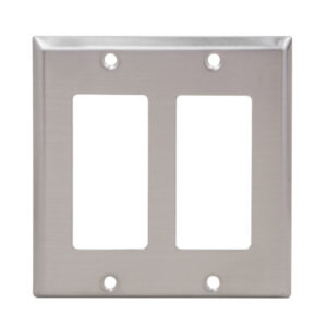 2 Gang  Stainless Steel Decorator devices Wall Plate