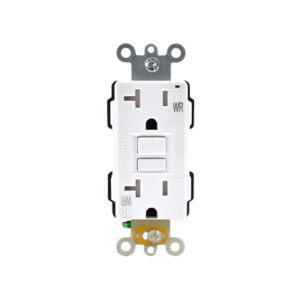 20 AMP Tamper Resistant & Weather Resistant Self-Test and Self-Grounding Duplex GFCI Receptacle with LED Light  | Side-Wire & Back-Wire