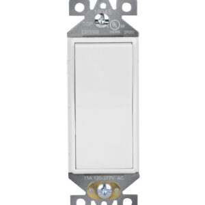 15 AMP Residential Single-Pole Decorative Wall Switch | Push-Wire, Side-Wire