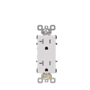 20 AMP Commercial Grade Duplex Receptacle | Side-Wire & Back-Wire