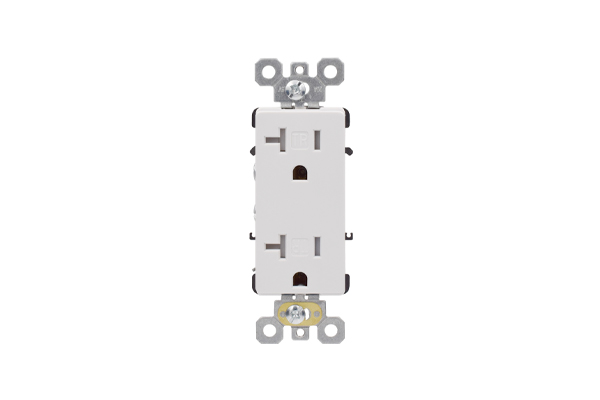 20 AMP Commercial Grade Tamper Resistant Decorative Receptacle | Side-Wire & Back-Wire | 10-pack of 030531
