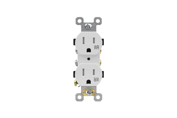 15 AMP Residential Grade Tamper Resistant & Weather Resistant Duplex Receptacle | Side-Wire & Back-Wire | 10-pack of 030151
