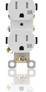 15 AMP Residential Grade Tamper Resistant & Weather Resistant Duplex Receptacle | Side-Wire & Back-Wire | 10-pack of 030151