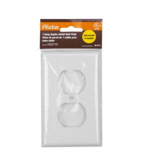 1-Gang Duplex Receptacle Thermoplastic Wall Plate