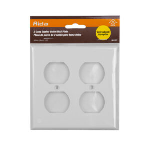 2-Gang Duplex Receptacle Thermoplastic Wall Plate