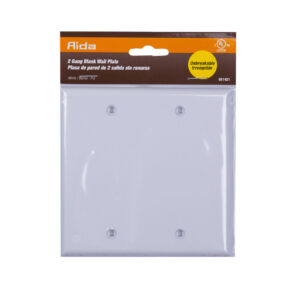 2-Gang Blank Thermoplastic Wall Plate