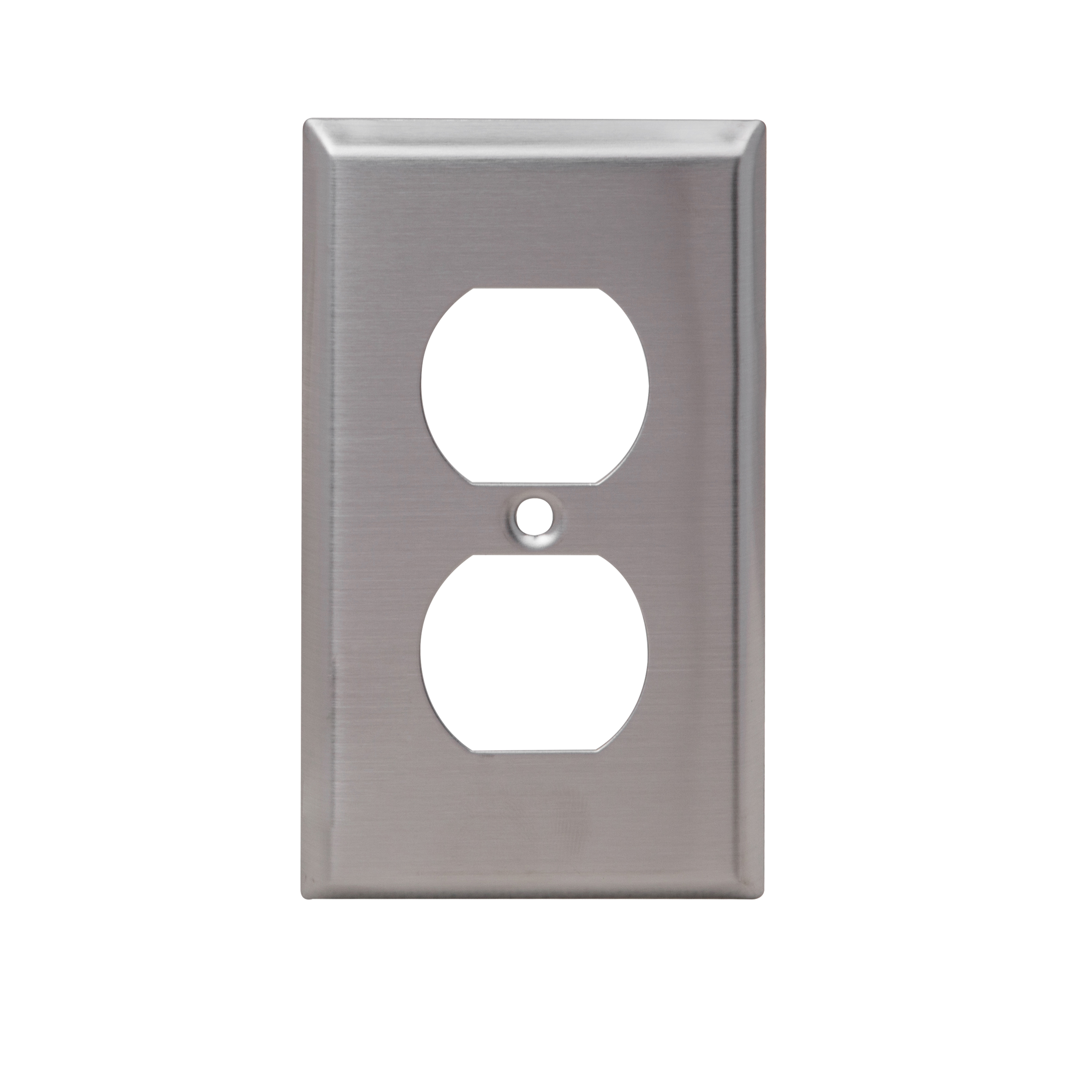 1-Gang Duplex Receptacle Stainless Steel Wall Plate