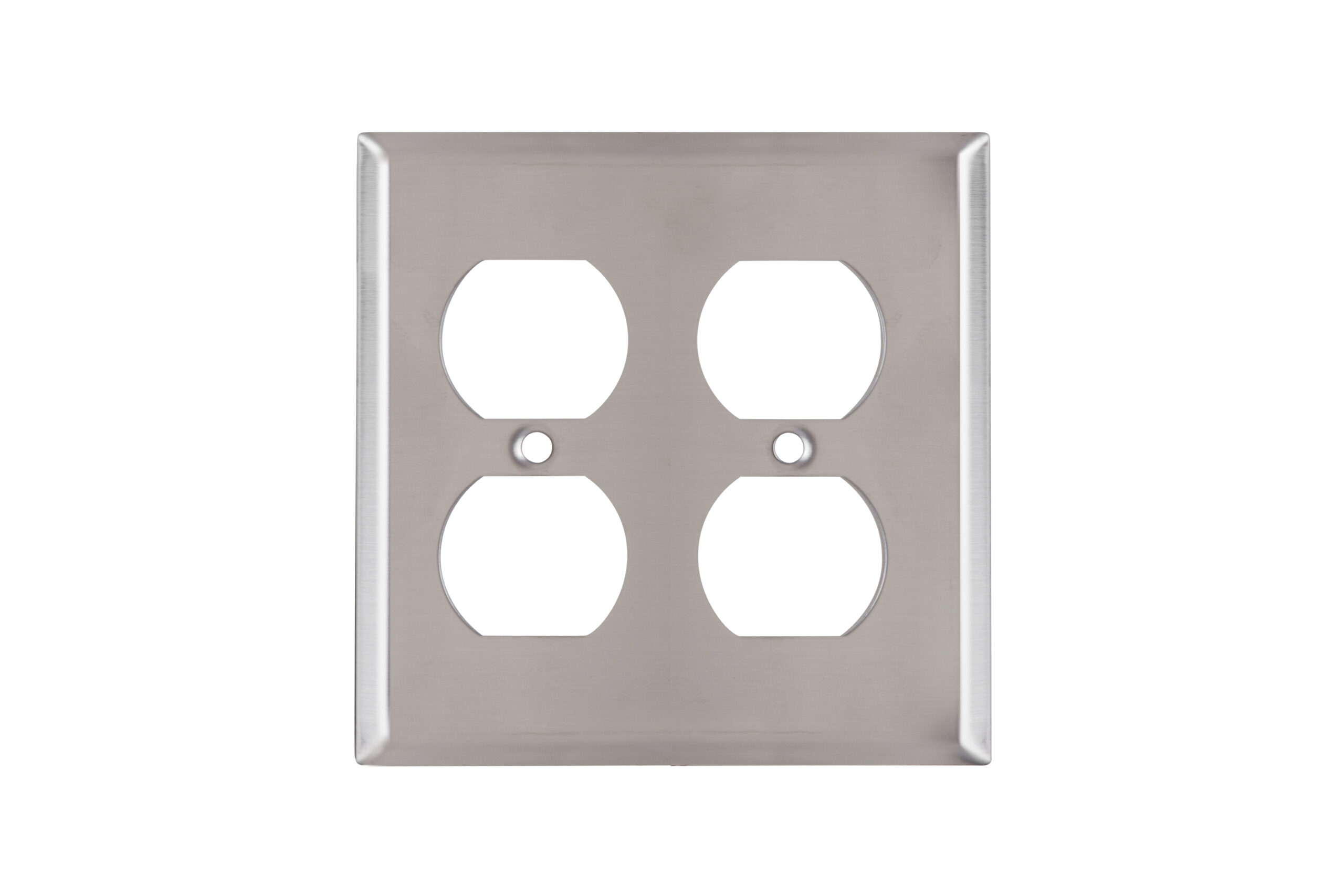 2-Gang Duplex Receptacle Stainless Steel Wall Plate