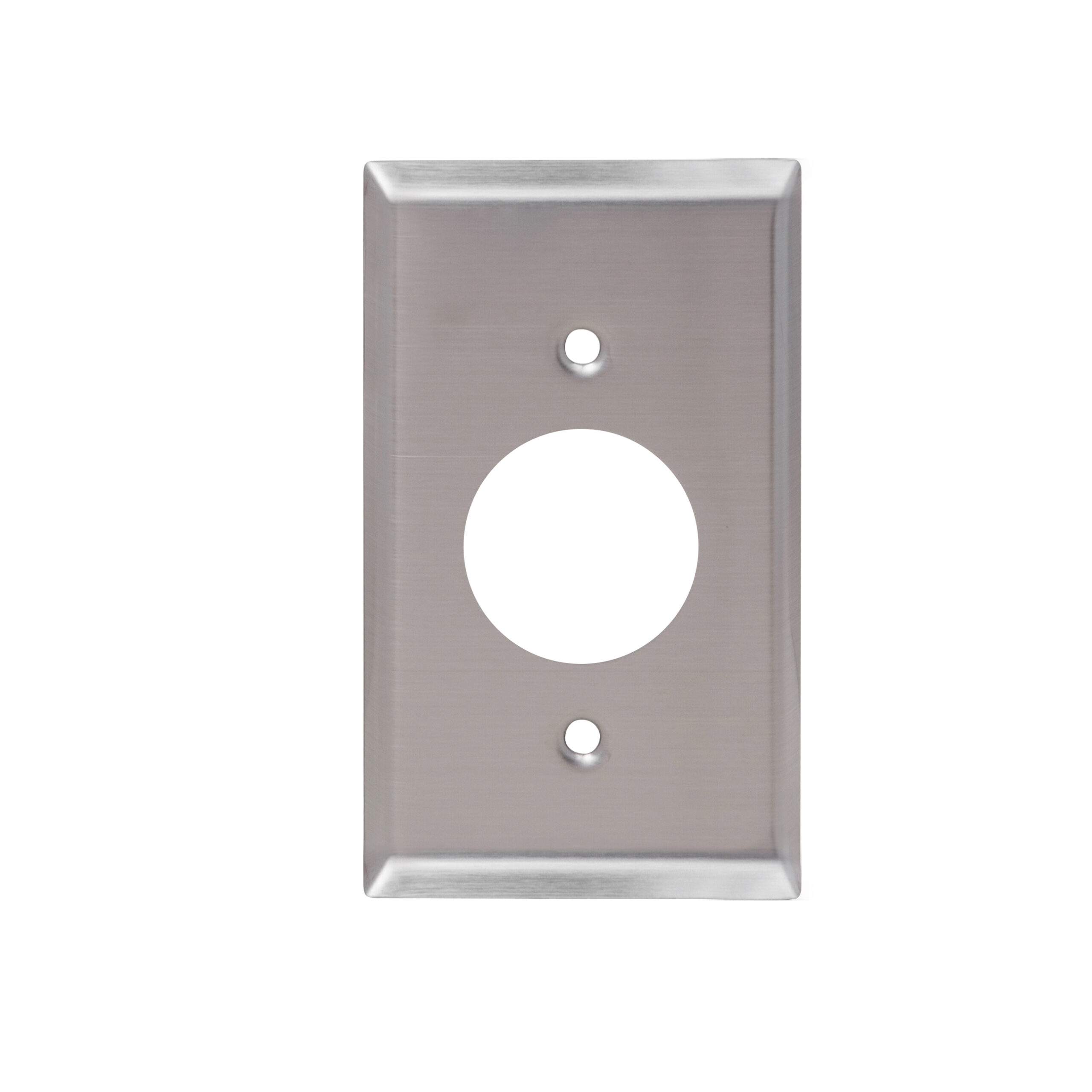 1-Gang Single Receptacle Stainless Steel Wall Plate