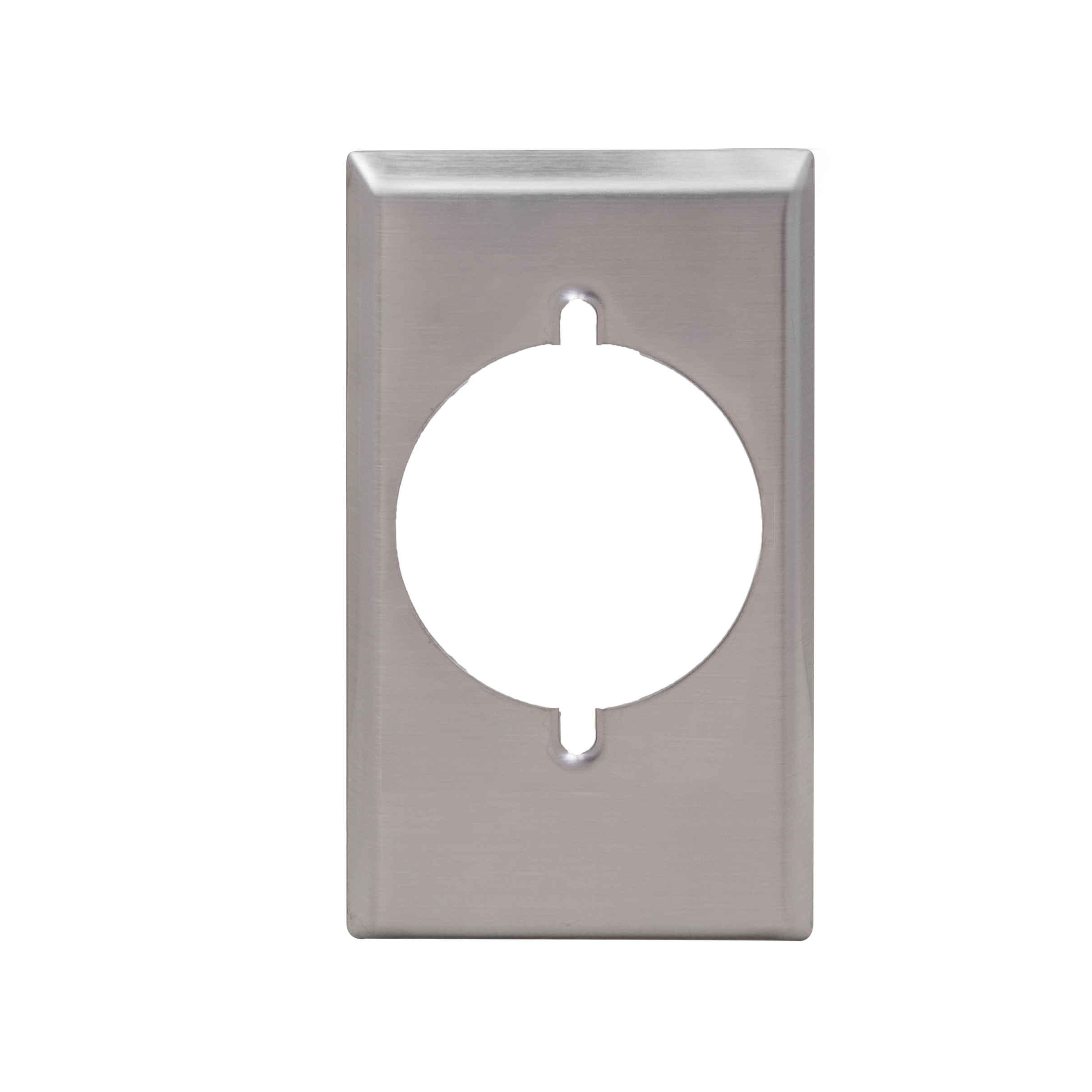 1-Gang Power Outlet Receptacle Stainless Steel Wall Plate | 54.7mm Opening